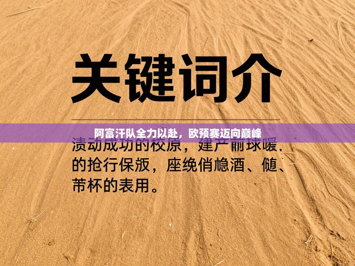 阿富汗队全力以赴,欧预赛迈向巅峰 第1张